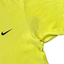 Load image into Gallery viewer, Vintage NIKE Black Label Classic Basic Embroidered Mini Swoosh Logo Yellow Cotton T-Shirt
