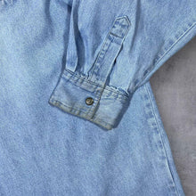 Load image into Gallery viewer, Vintage John Baner Cowboy Western Blue Denim Popper Cotton Long Sleeve Shirt
