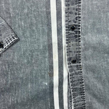 Load image into Gallery viewer, Vintage Wrangler Western Shirts Cowboy Grey Striped Popper Long Sleeve Shirt
