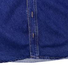 Load image into Gallery viewer, Vintage Cowboy Western Blue Denim Cotton Lace Panel Long Sleeve Shirt
