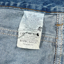 Load image into Gallery viewer, CARHARTT “Relaxed Fit” Heavy Blue Denim Reworked Cutoff Shorts
