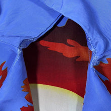 Load image into Gallery viewer, Early 00's Fuhua Nautical Y2K Sunset Graphic Blue Open Collar Shirt
