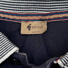Load image into Gallery viewer, Early 00’s GABICCI Mini Logo Striped Trim Short Sleeve Cotton Polo Shirt
