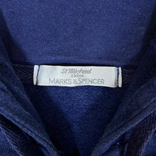 Load image into Gallery viewer, Vintage ST MICHAEL Marks &amp; Spencer Classic Basic Blue Zip Hoodie
