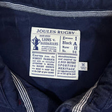 Load image into Gallery viewer, JOULES RUGBY Embroidered Mini Logo Colour Block Striped Long Sleeve Rugby Polo Shirt
