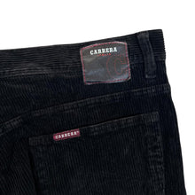 Load image into Gallery viewer, Vintage CARRERA ITALIA Classic Black Corduroy Cord Straight Leg Trousers
