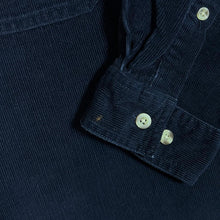Load image into Gallery viewer, COTTON TRADERS Classic Navy Blue Corduroy Cord Long Sleeve Shirt
