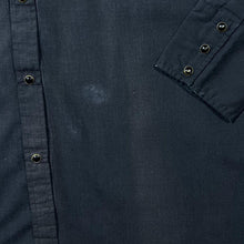 Load image into Gallery viewer, Vintage Cowboy Western Embroidered Eagle Black Long Sleeve Popper Shirt
