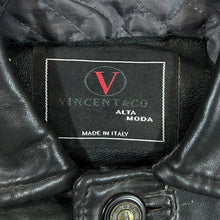 Load image into Gallery viewer, Vintage VINCENT &amp; CO. ALTA MODA Made In Italy Faux Black Leather Button Jacket
