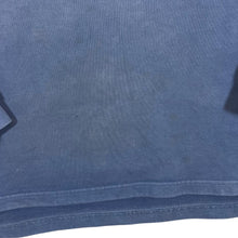 Load image into Gallery viewer, LAZY JACKS Embroidered Spellout Faded Blue Distressed 1/4 Zip Sweatshirt
