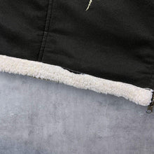 Load image into Gallery viewer, Vintage Country Scene Embroidered Terrier Dog Floral Sherpa Fleece Zip Jacket
