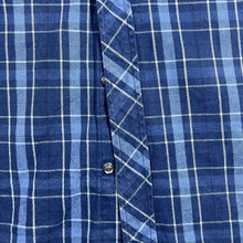 Load image into Gallery viewer, Early 00's Dickies Blue Plaid Check Long Sleeve Popper Flannel Shirt
