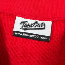 Load image into Gallery viewer, Early 00’s TIMEOUT Embroidered Chenille Spellout Zip Sweatshirt
