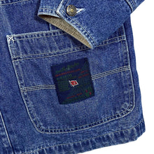 Load image into Gallery viewer, Vintage 90&#39;s SMITH + BROOKS Corduroy Collar Check Lined Blue Denim Worker Chore Jacket
