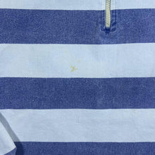 Load image into Gallery viewer, Vintage DEAL Blue White Striped 1/4 Zip Cotton Pullover Sweatshirt Top
