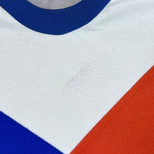 Load image into Gallery viewer, Vintage 90's White Blue Red-Orange Colour Block Crewneck Sweatshirt
