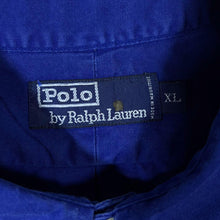 Load image into Gallery viewer, Vintage Polo Ralph Lauren Classic Blue Cotton Long Sleeve Button-Down Shirt
