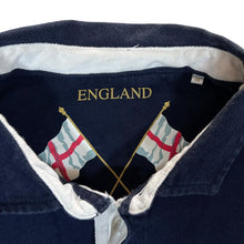 Load image into Gallery viewer, Cotton Traders x ENGLAND RUGBY Embroidered Crest Logo Striped Sleeve Polo Shirt
