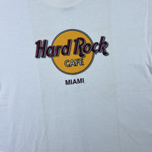 Load image into Gallery viewer, Vintage Hard Rock Cafe "Miami" Souvenir Logo Graphic White T-Shirt
