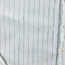 Load image into Gallery viewer, Dockers Embroidered Logo Blue White Striped Long Sleeve Cotton Button-Up Shirt
