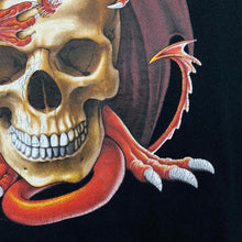 Load image into Gallery viewer, JHK Gothic Fantasy Dragon Skull Graphic Black T-Shirt
