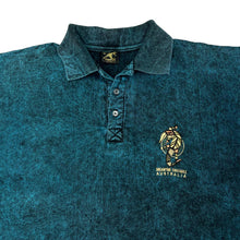 Load image into Gallery viewer, Vintage 90&#39;s Churinga DREAMTIME CROCODILE Australia Souvenir Acid Wash Tie Dye Effect Polo Shirt
