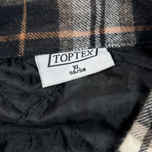 Load image into Gallery viewer, Vintage TOPTEX Tartan Lumberjack Plaid Check Lightly Padded Flannel Over Shirt
