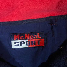 Load image into Gallery viewer, Vintage MCNEAL SPORT Colour Block Navy Blue Red 1/4 Zip Fleece Sweatshirt
