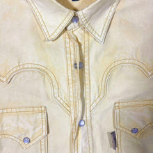 Load image into Gallery viewer, Vintage Stars &amp; Stripes Cowboy Western Yellow Popper Cotton Long Sleeve Shirt
