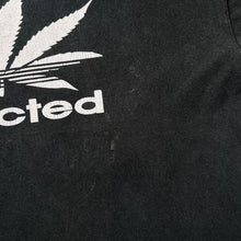 Load image into Gallery viewer, Vintage ADDICTED Parody Novelty Weed Spellout Graphic Faded Black T-Shirt
