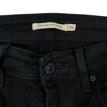 Load image into Gallery viewer, LEVI&#39;S Black Tab &quot;721 High Rise Skinny&quot; Black Denim Jeans
