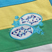 Load image into Gallery viewer, Vintage Dash Bold Colour Block Embroidered Fish 1/4 Zip Pullover Sweatshirt
