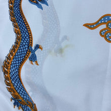 Load image into Gallery viewer, Early 00's New Roads Goth Y2K Traditional Dragon Floral Yin Yang Graphic White Shirt
