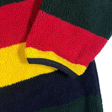 Load image into Gallery viewer, Vintage 90&#39;s JEAN PAUL Bold Multi Colour Block Striped 1/4 Zip Pullover Fleece Sweatshirt
