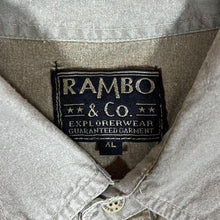 Load image into Gallery viewer, Vintage RAMBO &amp; CO. Explorerwear Beige Brown Safari Heavy Cotton Short Sleeve Shirt
