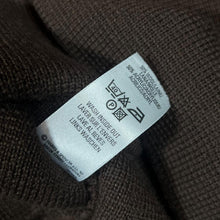 Load image into Gallery viewer, Early 00&#39;s ST MICHAEL Marks &amp; Spencer Chocolate Brown Acrylic Wool Knit Zip Sweater Jumper
