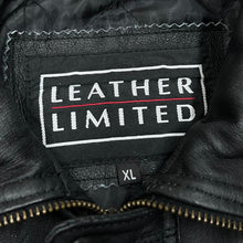 Load image into Gallery viewer, Vintage LEATHER LIMITED Genuine Real Black Leather Heavyweight Jacket
