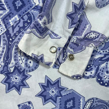 Load image into Gallery viewer, Vintage 90&#39;s Paisley Patterned Cowboy Western Popper Long Sleeve Shirt
