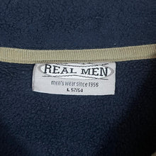 Load image into Gallery viewer, Vintage REAL MEN &quot;Union Jack&quot; Embroidered Colour Block 1/4 Zip Pullover Fleece Sweatshirt
