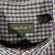 Load image into Gallery viewer, Vintage Timberland Burgundy Cream Check Cotton Long Sleeve Button-Up Shirt
