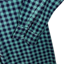 Load image into Gallery viewer, Vintage Triola Green Black Emo Plaid Check Long Sleeve Cotton Flannel Shirt
