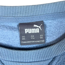 Load image into Gallery viewer, PUMA Classic Mini Logo Blue Fleece Crewneck Sweatshirt
