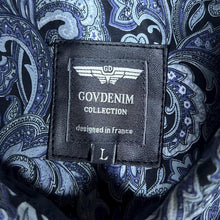 Load image into Gallery viewer, Gov Denim Cowboy Western Paisley Patterned Popper Cotton Long Sleeve Shirt
