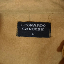 Load image into Gallery viewer, Vintage LEONARDO CARBONE Tan Brown Cotton Medieval Artist Lace-Up Smock Pullover Shirt
