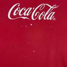 Load image into Gallery viewer, Vintage COCA COLA Embroidered Logo Spellout Distressed Faded Red T-Shirt
