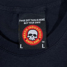 Load image into Gallery viewer, Early 00&#39;s DEATH INDUSTRIES &quot;Race Team&quot; Gothic Y2K Biker Racing Spellout Graphic T-Shirt
