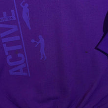 Load image into Gallery viewer, Vintage 90&#39;s Jitex &quot;Active Wear&quot; Graphic Spellout Purple Crewneck Sweatshirt
