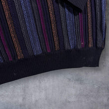 Load image into Gallery viewer, Vintage Rialto Multi Colour Striped Italian Merino Acrylic Knit Sweater Jumper

