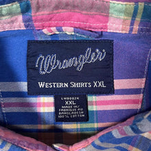 Load image into Gallery viewer, Vintage Wrangler Cowboy Western Plaid Check Cotton Long Sleeve Shirt
