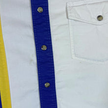 Load image into Gallery viewer, Vintage WRANGLER "Western Shirts" Colour Block Cowboy Cotton Popper Short Sleeve Shirt
